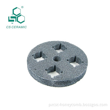 silicon carbide ceramic foam filter black filter foam